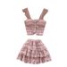 Small Wooden Ear Edge Design Pure Desire Suit Female Suspender Tube Top Vest + High Waist Skirt_ecoleips.com