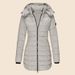 Women's Winter Longline Hooded Coat With Print, Slim Fit Cotton Jacket, Warm & Stylish Outerwear For Cold Weather_ecoleips.com