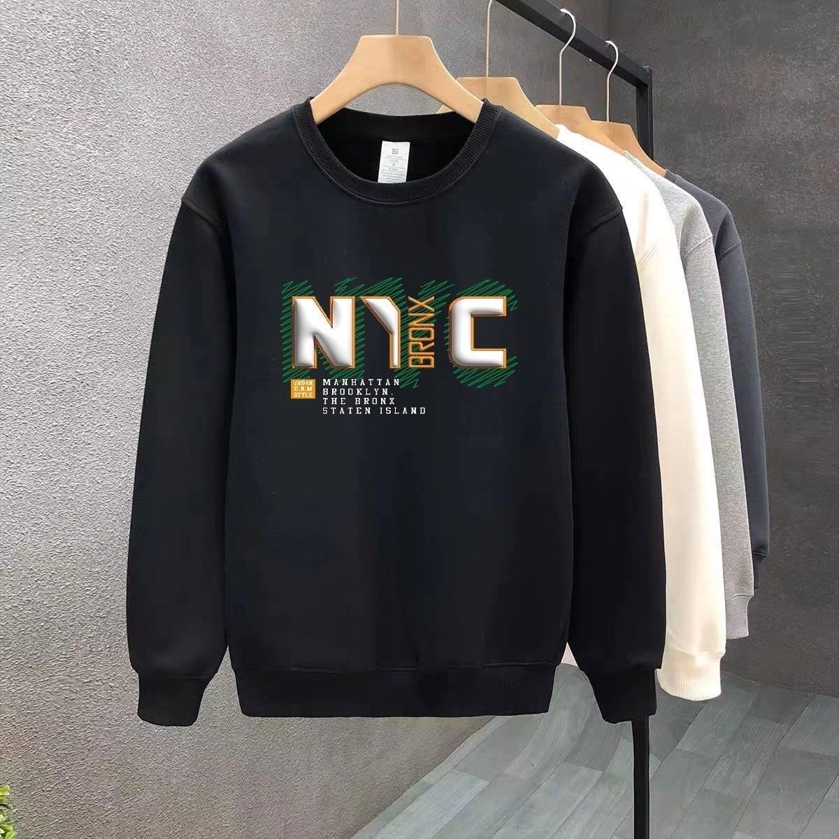 FW25 Matching Couple Cotton Crew Neck Sweatshirt - His & Hers_ecoleips.com