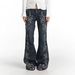 Women's Clothing Bohemian Style Jeans Gemstone Totem Print Fashion Solid Color Denim Subculture Pants_ecoleips.com