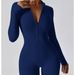 Seamless High-Intensity Yoga Bodysuit – Full-Length Zippered Gym Wear For Women (Black/White/Khaki/Grey/Navy, S-Xl)_ecoleips.com