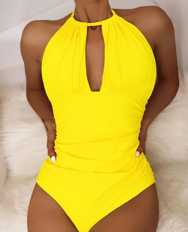 Women’s Clothing Swimwear New One piece Swimsuit Sexy Women's Swimwear Solid Color Swimwear Swimsuit Women_ecoleips.com