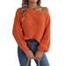 2025 Autumn Winter Casual Hollow Out Off-Shoulder Lantern Sleeve Sweater Real Shot Independent Cross-Border European And_ecoleips.com