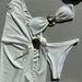 Three-Piece Set 2024 New Bikini European And American Style Sexy Solid Color Cross-Border Two-Piece Women's Swimsuit_ecoleips.com