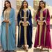 Women's Clothing Summer Lace Ribbon Stitching Robe Two Piece Set With Belt Chiffon Dress_ecoleips.com