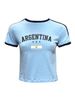 Summer Independent Women's Slim Fit T-Shirt Italian Letter Print European And American Style Top for Women_ecoleips.com