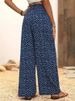 K Printed Loose Casual Pants With Elastic Waistband And Elastic Pants_ecoleips.com