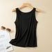 Modal Camisole For Women Spring Summer Thin Slim Fit Versatile Base Shirt Ribbed Mask Slimming Single Top_ecoleips.com