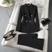 Elegant Rose Red Women's 3-Piece Suit Set - Blazer With Pants & Skirt (S-5XL)_ecoleips.com
