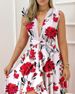 Women's Clothing Summer Temperament Commuting High Waist Design New Printed Dress_ecoleips.com
