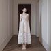 Women's Clothing New Heavy Water Soluble Three Dimensional White Lace Long Skirt Engagement Dress_ecoleips.com