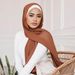 Women's Clothing Chiffon scarf women's long scarf high quality windproof and sandproof headscarf four seasons Muslim shawl_ecoleips.com
