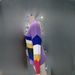 Women's Clothing Striped Color-Block V-Neck Cardigan – Oversized Polyester-Acrylic Blend Knit, Long-Sleeve Open Front Sweater(Violet, XXS-XXL)_ecoleips.com