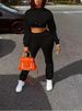 Women's Fleece Hoodie Sweatshirt & Pants Lounge Set - Cozy Winter Two-Piece Outfit With Print Design (Available In M/L/XL/XXL, Black/Pink/Beige)_ecoleips.com