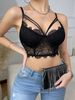 Sexy Lace Eyelash Trim Bra Mesh See Through Underwire Vest Women's Clothing Hot Girl_ecoleips.com