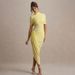 European And American Cross-border 2025 New Elegant Slim-fit High-neck Solid Color Pleated Fashion Sexy Bodycon Dress_ecoleips.com