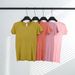 Ultra-Stretch Quick-Dry Round Neck T-Shirt For Women – High-Performance Running & Yoga Top (Lightweight Athletic Tee)_ecoleips.com