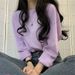 Korean Style Women's Long Sleeve T-Shirt Spring Autumn Solid Color Loose Fit Versatile Student Clothing Top for Ladies_ecoleips.com