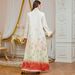 Elegant Long Robe Dress for Women with Embroidery And Patchwork Loose Ethnic Style Evening Gown with Long Sleeves Cross Border New Export Style_ecoleips.com