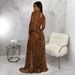 Sexy Leopard Print Mesh Long-Sleeve Dress With High Slit – Clubwear & Night Out Outfit For Women (S-XXL, Custom Designs Available)_ecoleips.com
