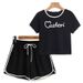 Women's Clothing Short Sleeved Short Top T Shirt Casual Sports Shorts Two Piece Suit For Women_ecoleips.com
