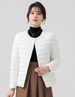 K Women's New Style Round Neck Cotton Padded Jacket, Slim Fit Base Layer, Solid Color Slimming Warm Short Lightweight Cotton Coat._ecoleips.com