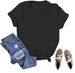 Solid Color Blank Loose Large Size T-shirt Short Sleeve_ecoleips.com