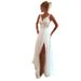 Women's lace white long sexy evening dress new princess wedding dress cross-border_ecoleips.com