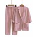 Women's Clothing Large Size Loose Temperament Casual Suit Cotton And Linen Long Sleeve Fashion Solid Color Sports Suit_ecoleips.com