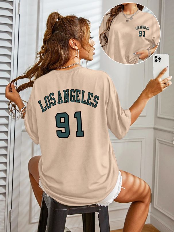 Women's Premium Cotton Casual Tee Breathable Relaxed Fit T-Shirt Minimalist Print Everyday Wear Top_ecoleips.com