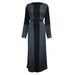 Yiduoduo's Elegant Dress With Printed Long Sleeves And A Belt, A 1911 Autumn Fashion_ecoleips.com