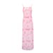 AD182 Spring/Summer Watercolor Print Strapless Cross-Border Elegant Slit Fresh Sweet Mesh Sleeveless Dress_ecoleips.com