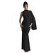 Elegant Asymmetrical Long Sleeve Bodycon Dress - Stretch Polyester Blend, Round Neck, Solid Color, Work-to-Night Versatility (XS/S/M/L)_ecoleips.com