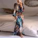 Women's Clothing Middle Eastern Temperament Dress Graffiti Arab Women's Fashion New Style Puff Sleeve Muslim_ecoleips.com