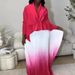 Women's Clothing Gradient Color Digital Printing Skirt Set_ecoleips.com