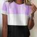 Women's Casual Short Sleeve round Neck T-Shirt Digital Print Soft Breathable Fabric Trendy Streetwear Multiple Colors And Sizes_ecoleips.com