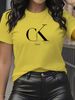 Trendy Women's Summer Y2K Short Sleeve Crew Neck T-Shirt Breathable Cotton Polyester Cartoon Letter Print Casual Top_ecoleips.com