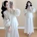 Autumn New Korean Fashion Jacquard 2-Piece Maternity Dress_ecoleips.com