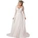 Lightweight Wedding Dresses Lace V Neck Backless Short Train Bridal Gowns For Women Source_ecoleips.com