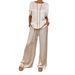 Women's Trendy Loose Shirt Wide Leg Trousers Casual Suit Spring Summer New_ecoleips.com