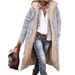 Women's Reversible Hooded Long Coat With Polyester Cotton Fill, Oversized Fit, Multiple Pockets - Army Green, Black, Navy, Taupe, Burgundy (S-XXXL_ecoleips.com