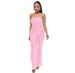 Women's Clothing Sleeveless Sequin Belt Jumpsuit Solid Color Tube Top Backless Jumpsuit_ecoleips.com