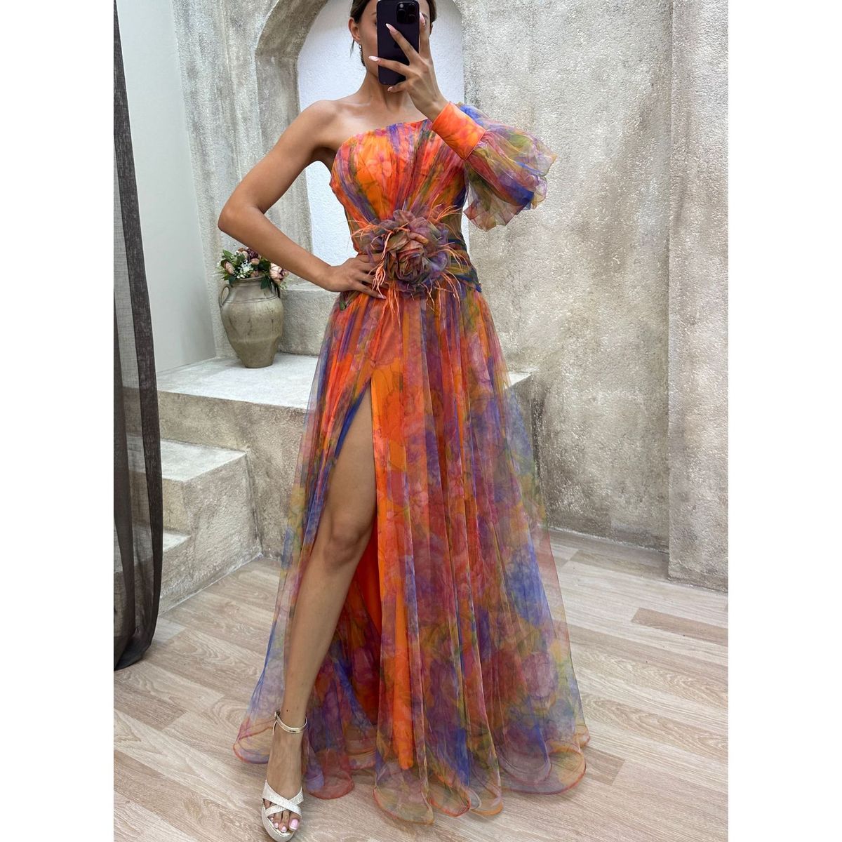 European And American New Party Mesh Slanted Shoulder Dress INS Casual Fashion Dress For Women_ecoleips.com