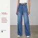 Vintage Wide-Leg Jeans – High-Waisted Relaxed Fit With Washed Denim & Beaded Embellishments_ecoleips.com