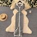 YuooMuoo Chic Fashion Sexy Wrap Hips Knitted Maxi Dress 2026 Summer Women Single-breasted Stripes Sweater Dress Streetwear Robes_ecoleips.com