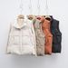 Pinghu Chixin Jacket National Standard 90 Autumn Winter New Women's Down Vest Sleeveless Tank Top Korean Loose Coat_ecoleips.com
