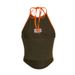 American Y2K Summer Camisole Top for Women High Waisted Backless Halter Neck Tie up Short Vest Sexy Alluring Print_ecoleips.com