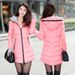 Women's Clothing Mid Length Cotton Coat For Women Winter New Style Gloves Slim Fit Hooded Women's Style Down Cotton Coat Trendy_ecoleips.com