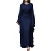 Women's Clothing Elegant Long-Sleeved Dress Solid Color Style Women's Autumn Winter Clothing For Formal & Casual For Women_ecoleips.com