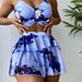 2022 European And American New Style Marble Print Three-Piece Sexy Bikini Swimsuit Beach Dress_ecoleips.com